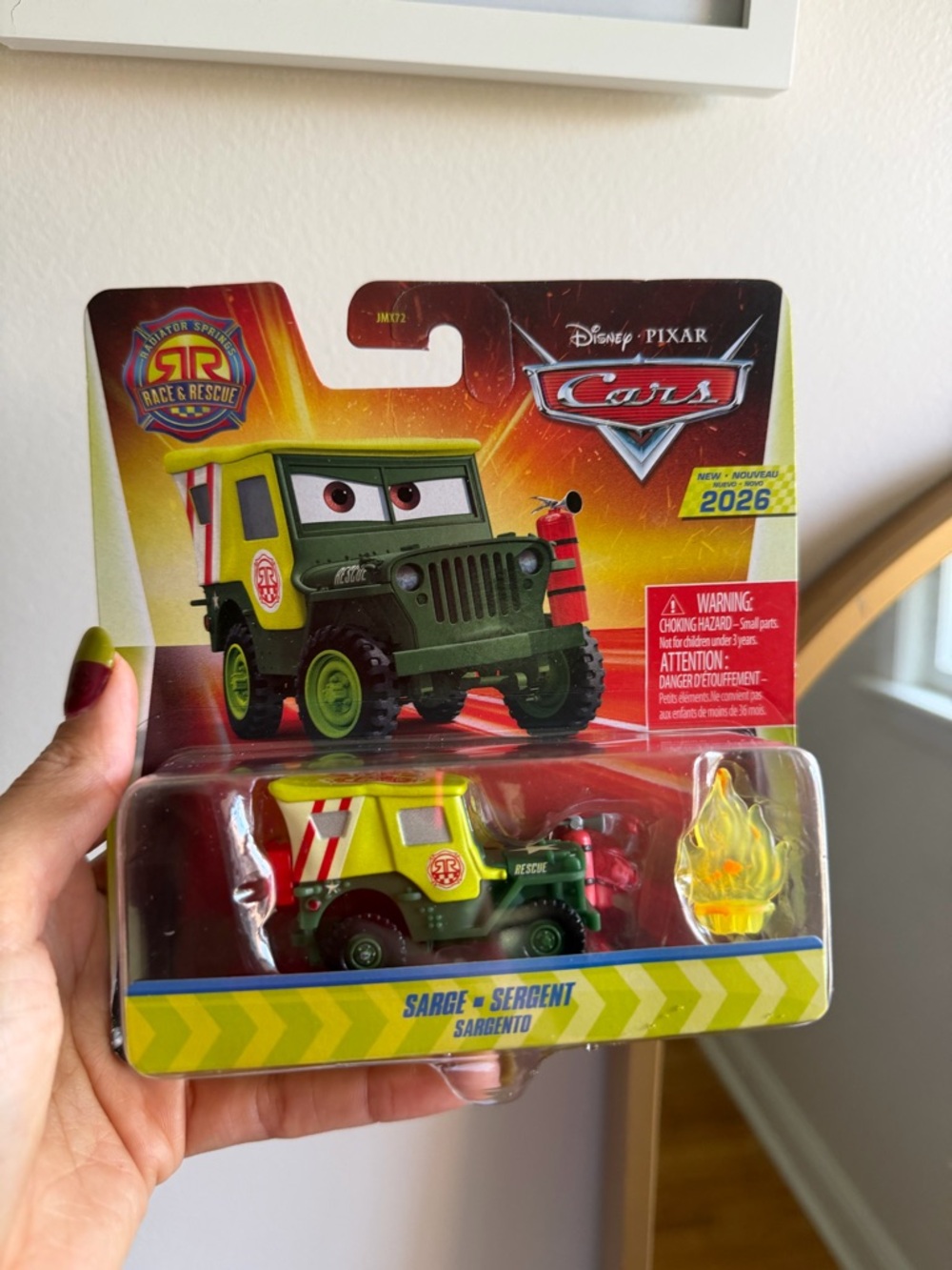 Disney Cars Sarge Die-Cast Toy - Olive Green with Yellow Accents
